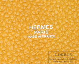 Hermes　Picotin Lock bag 18/PM　Moutarde/Mustard yellow　Clemence leather　Silver hardware