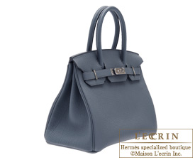 Hermes　Birkin bag 30　Blue orage　Togo leather　Silver hardware