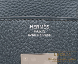 Hermes　Birkin bag 30　Blue orage　Togo leather　Silver hardware