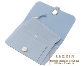 Hermes　Dogon GM　Blue lin/Linen blue　Togo leather　Silver hardware