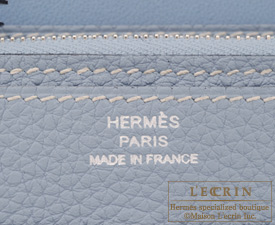 Hermes　Dogon GM　Blue lin/Linen blue　Togo leather　Silver hardware