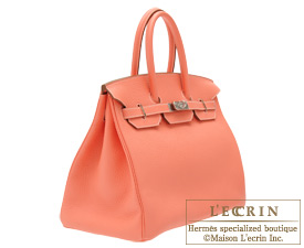 Hermes　Birkin bag 35　Crevette　Clemence leather　Silver hardware