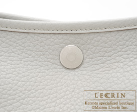 Hermes　Garden Party bag 36/PM　Pearl grey　Fjord leather　Silver hardware