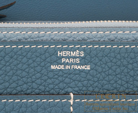 Hermes　Dogon GM　Cobalt/Blue jean　Togo leather　Silver hardware