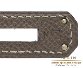 Hermes　Candy Kelly bag 35　Etain/Etain grey　Epsom leather　Silver hardware