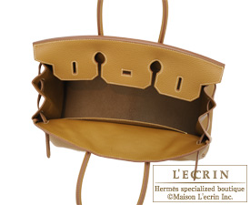 Hermes　Birkin bag 35　Kraft/Kraft beige　Clemence leather　Silver hardware