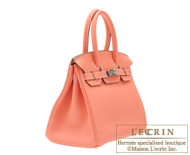 Hermes　Birkin bag 30　Crevette/Crevette pink　Clemence leather　Silver hardware