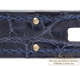 Hermes　Birkin bag 30　Blue abysse/Abyss blue　Porosus crocodile skin　Silver hardware