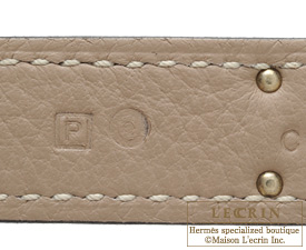 Hermes　Kelly bag 35　Gris tourterelle/Mouse grey　Clemence leather　Silver hardware