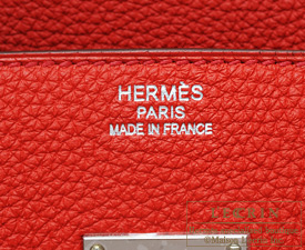 Hermes　JPG Shoulder　Birkin bag 30　Geranium/Geranium red　Togo leather　Silver hardware