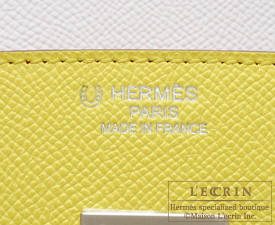 Hermes　Birkin bag 35　Soufre/White/Rose jaipur　Epsom leather　Mattsilver  hardware