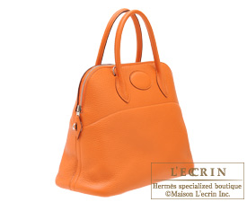 Hermes　Bolide bag 35　Orange　Clemence leather　Silver hardware