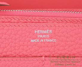 Hermes　Dogon GM　Rose lipstick　Togo leather　Silver hardware