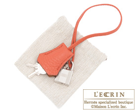 Hermes　Birkin Arlequin bag 35　Orange/Etain/Sanguine　Clemence leather　Silver hardware