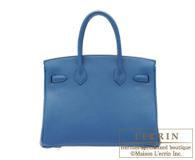Hermes　Birkin bag 30　Blue de galice　Togo leather　Silver hardware