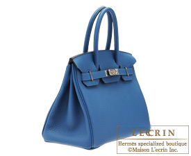 Hermes　Birkin bag 30　Blue de galice　Togo leather　Silver hardware