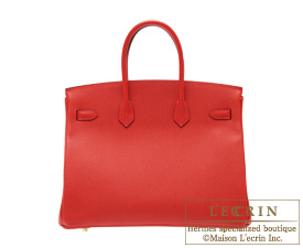 Hermes　Birkin bag 35　Rouge casaque　Epsom leather　Gold hardware 