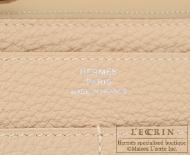 Hermes　Dogon GM　Parchemin/Parchment beige　Togo leather　Silver hardware