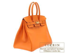 Hermes　Birkin bag 35　Orange　Epsom leather　Gold hardware 