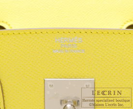 Hermes　Birkin bag 30　Soufre　Epsom leather　Silver hardware
