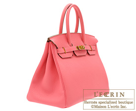 Hermes　Birkin bag 35　Rose lipstick　Togo leather　Gold hardware 