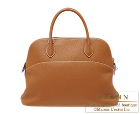 Hermes　Bolide bag 35　Gold　Clemence leather　Silver hardware