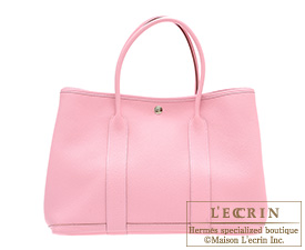 Hermes　Garden Party bag 36/PM　Pink　Buffalo sindou leather　Silver hardware