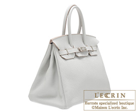 Hermes　Birkin bag 35　Pearl grey/Gris perle　Togo leather　Silver hardware