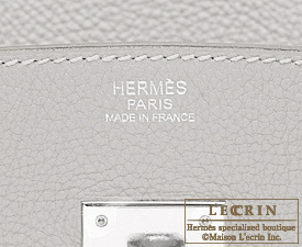 Hermes　Birkin bag 35　Pearl grey/Gris perle　Togo leather　Silver hardware