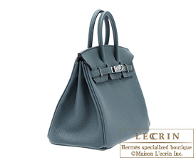Hermes　Birkin bag 25　Blue orage　Togo leather　Silver hardware