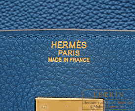 🔥🔥 Hermes Birkin 30 Blue de Galice Togo PHW #Q