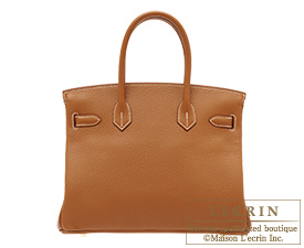 Hermes　Birkin bag 30　Gold　Clemence leather　Gold hardware