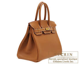 Hermes　Birkin bag 30　Gold　Clemence leather　Gold hardware