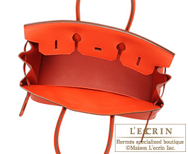 Hermes　Birkin bag 35　Capucine/Capucine orange　Togo leather　Gold hardware
