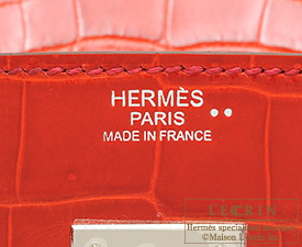 Hermes Birkin 30 Geranium Shiny Niloticus Croc Gold Hardware, Luxury, Bags  & Wallets on Carousell