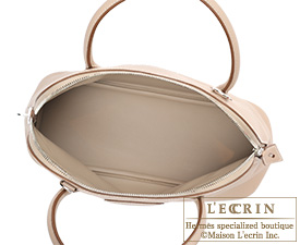 Hermes　Bolide bag 31　Argile　Clemence leather　Silver hardware