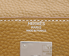 Hermes　Kelly bag 32　Retourne　Kraft　Clemence leather　Silver hardware