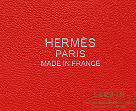 Hermes　Bolide bag 31　Rouge casaque　Clemence leather　Silver hardware