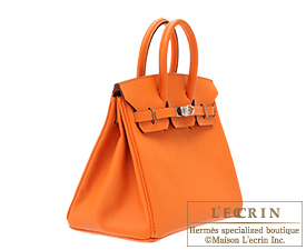 Hermes　Birkin bag 25　Orange　Epsom leather　Silver hardware