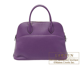 Hermes　Bolide bag 35　Ultraviolet　Clemence leather　Silver hardware