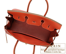 Hermes　Birkin bag 35　Sanguine　Fjord leather　Gold hardware