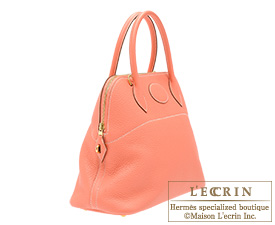 Hermes　Bolide bag 31　Crevette　Clemence leather　Gold hardware