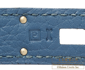 Hermes　Birkin bag 35　Blue thalassa　Clemence leather　Silver hardware