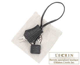 Hermes　Birkin bag 35　Black　Matt niloticus crocodile skin　Silver hardware