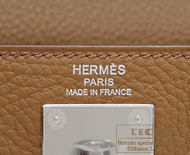 Hermes　Kelly bag 28　Alezan　Togo leather　Silver hardware