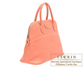 Hermes　Bolide bag 35　Crevette　Clemence leather　Silver hardware
