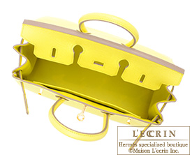 Hermes　Birkin bag 25　Soufre　Epsom leather　Gold hardware