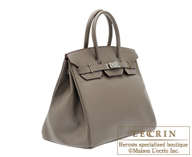 Hermes　Birkin bag 35　Etain/Etain grey　Epsom leather　Silver hardware 