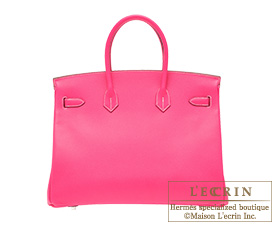 Hermes　Birkin bag 35　Rose lipstick　Epsom leather　Silver hardware