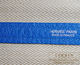Hermes　Garden Party bag 30/TPM　Blue hydra　Country leather　Silver hardware